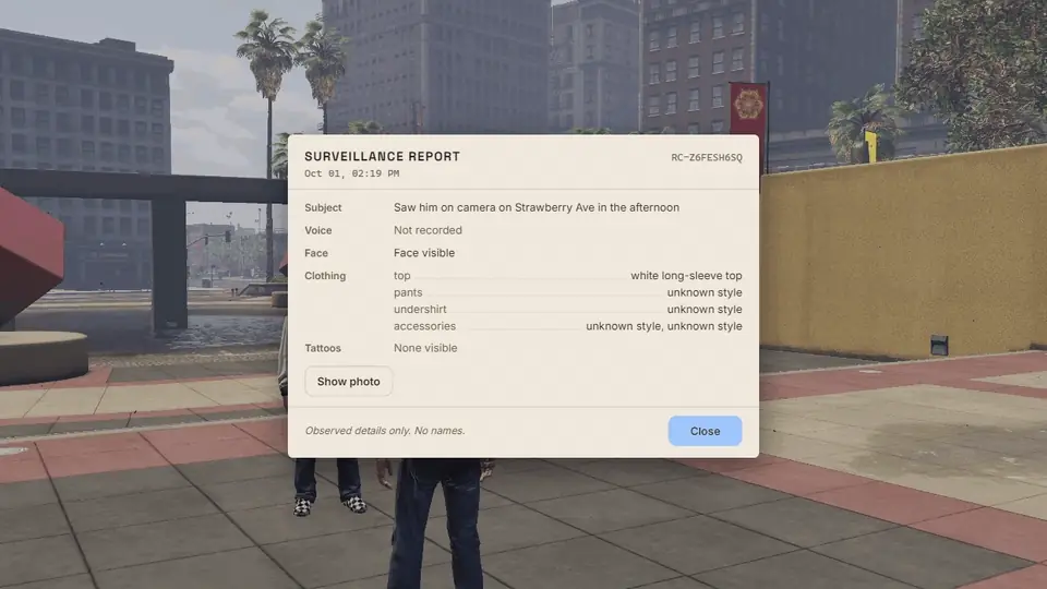 Reading a camera report